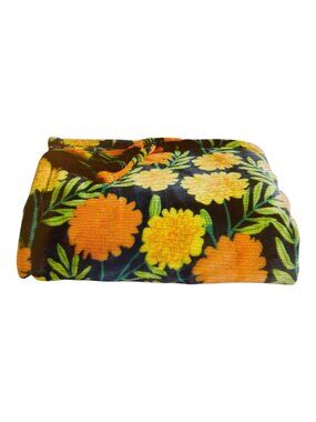 The Big One Oversized Supersoft Plush Throw Blanket Colorful Flowers 'Marigolds'
